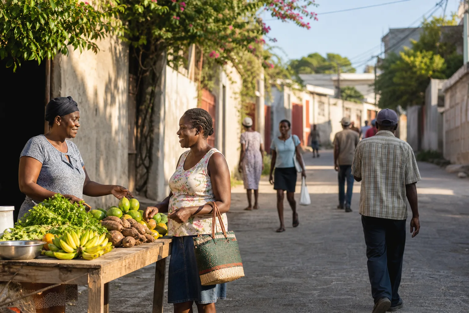 Everyday life in Haiti, the first market Verela is built for.